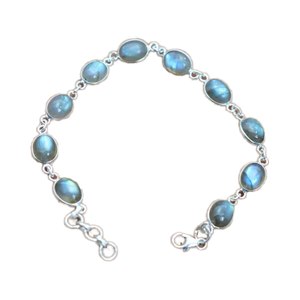Pulsera de piedras preciosas de labradorita azul, joyería de plata de ley 925, venta al por mayor, pulsera de plata fina, piedras preciosas para mujeres y niñas - Product Image 1