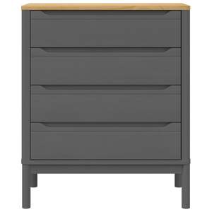 Cómoda de Madera de Pino Sólido Gris Medio con Cajones - Product Image 5