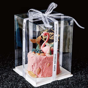 Cajas de papel cuadradas para alimentos con tapa, aptas para microondas, de cana de azúcar, con diseño de concha, portátiles, esenciales, con impresión en relieve, para pasteles. - Product Image 2