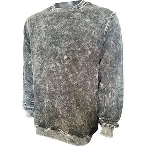 High Quality Heavyweight <b>Fleece</b> Cotton Oversize Sweatshirt Custom <b>Men</b> Wear <b>Grey</b> Stone Acid Wash Hoodies - Product Image 6