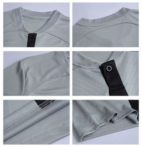 Conjunto de Uniforme de Fútbol para Hombre, Color Gris, Manga Corta, Cuello Redondo, Poliéster que Absorbe la Humedad, Corte Atlético, para Todas las Temporadas - Product Image 4