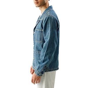 Chaquetas de mezclilla para hombre de talla grande, de alta calidad, con botones, cuello vuelto, diseño premium. - Product Image 4