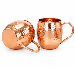 Juego de 2 Tazas de Cobre Martillado para Cerveza de Jengibre y Moscow Mule, Precio de Fábrica - Product Image 1