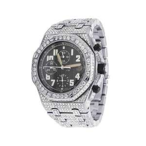 Reloj de Diamantes Moissanite Premium para Hombre, Totalmente Cubierto de Diamantes, con Correa de Acero Inoxidable y Estilo Hip Hop de Lujo - Product Image 1