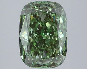 3.33ct <b>Cushion</b> Cut Lab Grown Diamond Fancy Vivid Green VS2 IGI Certified CVD Loose Diamond Wholesale for Jewelry Making - Product Image 1