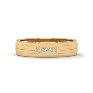 Anillo de Boda Chapado en Oro de 18K, Anillo de Compromiso para Pareja, Joyería - Product Image 1