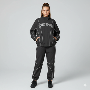 Ensemble de survêtement léger d'été en nylon imprimé personnalisé pour hommes Rexfit Sports – Vente en gros - Product Image 2