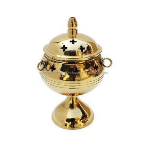 Brûleur d'encens en métal de qualité supérieure, vente en gros, personnalisé, en laiton, style religieux classique, durable, écologique, encens indien, très demandé - Product Image 5