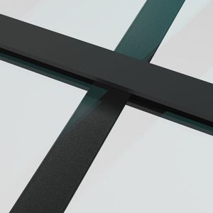 อลูมิเนียมสีดำ35.4 "x 80.7" และประตูบานเลื่อนกระจกฝ้า esg - Product Image 5