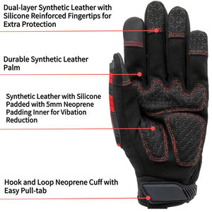 Guantes de Conducción de Cuero de Moda con Pantalla Táctil Antideslizante para Ciclismo, Unisex, para Todas las Estaciones, Personalizables, Protección Personal - Product Image 4