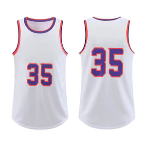 Maillot de basket-ball de haute qualité, vêtements de sport à séchage rapide, maillot de basket-ball personnalisé sans manches, uniforme d'entraînement pour jeunes et adultes - Product Image 1