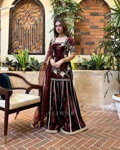 2025 SIE Collection femmes lourd pur Viscose velours broderie séquence travail Salwar costume fête porter indien pakistanais vêtements - Product Image 1