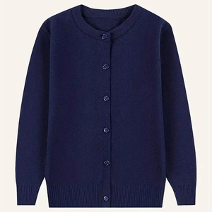 Cardigan en tricot boutonné pour femme, pull décontracté à manches longues, haut léger, vêtements en tricot tendance pour femmes - Product Image 1