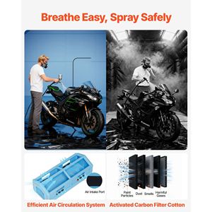 Cabina di Verniciatura Gonfiabile Triangolare con Sistema di Filtraggio dell'Aria 950W+1100W, 39.37 X 16.40 X 13.12 ft - Product Image 3