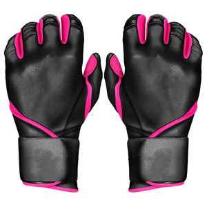 Gants de frappe de baseball de haute qualité, service OEM, gants en cuir souple, logo personnalisé, pour l'entraînement des adultes. - Product Image 1