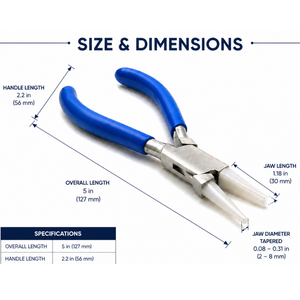 Round Nose Nylon Jaw Pliers Soft Tip Jewelry Tool Non Marring <b>Wire</b> Looping Shaping DIY <b>Craft</b> Beading Durable Tool - Product Image 5