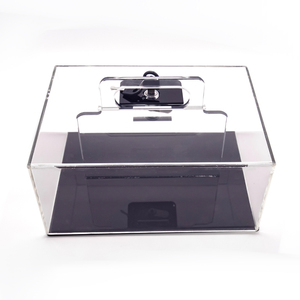 Estuche de Acrílico Transparente para Fichas de Póker con Cerradura - Capacidad para 400 Fichas para Baccarat, Texas Hold'em y Ruleta - Product Image 1