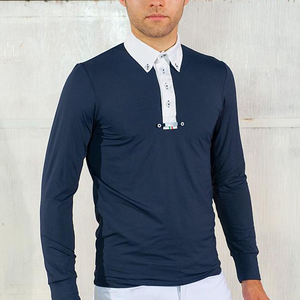 Lightweight <b>Men</b> Equestrian Full SLeeves Shirt Breathable Stretch Fabric Horse Riding <b>Base</b> <b>Layer</b> for Training and Summer Riding - Product Image 1