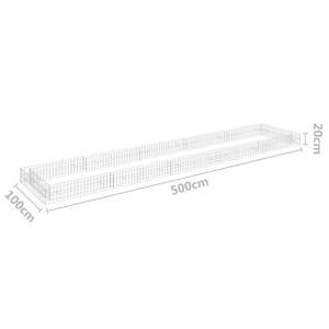 Macetas y Jardineras Elevadas de Acero Galvanizado Plateado, Tipo Gabion, Grandes - Product Image 5