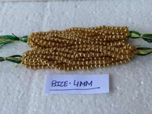 Perles de verre blanches à finition métallique brillante, taille personnalisée pour la fabrication de bijoux, vente en gros, perles intercalaires en vrac, fournitures d'artisanat - Product Image 3