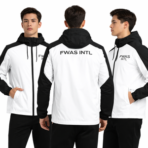 เสื้อแจ็คเก็ตกันลมผู้ชายแบบพรีเมียม OEM ผลิตตามสั่ง ระบายอากาศได้ดีและกันน้ำ เสื้อแจ็คเก็ตสำหรับเล่นกีฬา ขายส่ง B2B รับทำโลโก้ตามสั่ง เสื้อแจ็คเก็ตผู้ชาย - Product Image 4