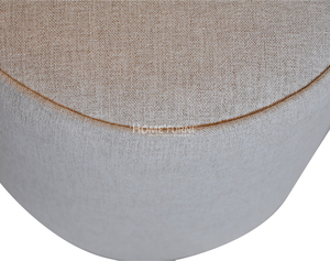 Tabouret Ottoman Rembourré Rond Cadre en Pin et Contreplaqué Mousse Ignifuge Pieds en Acier Inoxydable Plaqué Or Usine OEM - Product Image 6