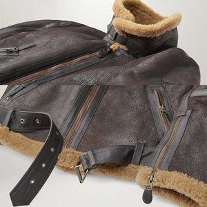 Men's Brown PU Leather Moto <b>Jacket</b> Stand Collar Zipper Closure <b>Slim</b> <b>Fit</b> Autumn Wear - Product Image 6