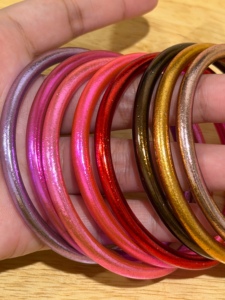 Multi Color Buddhist Bracelets Waterproof Soft Antique Gold <b>Leaf</b> Knitting Crocheting Made Thai Community - Product Image 2