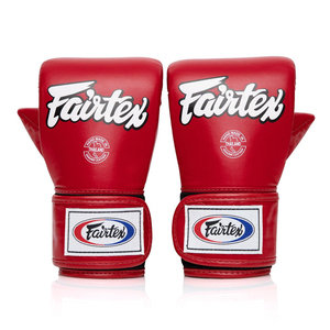 Gants d'entraînement de boxe Fairtex de haute qualité, couleur rouge, pour le kickboxing professionnel, 100% cuir véritable, logo personnalisé OEM - Product Image 2