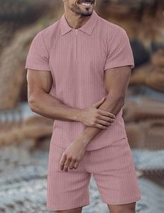 Conjunto de Ropa Casual Ligera de Verano para Hombre, Corte Regular, Estilo Urbano, Transpirable, 100% Poliéster, Camiseta y Pantalones Cortos, Fabricante - Product Image 1