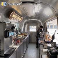 Remolque de Comida Vintage Personalizado, Carrito de Comida Móvil Comercial con Cocina Completa, Equipo para Remolque de Panadería, Postres y Café