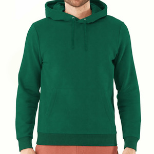 Sweat-shirt à capuche vert uni pour homme, coupe ample, décontracté, en molleton, avec poche avant, 100% coton, broderie 3D, vêtement d'automne - Product Image 1