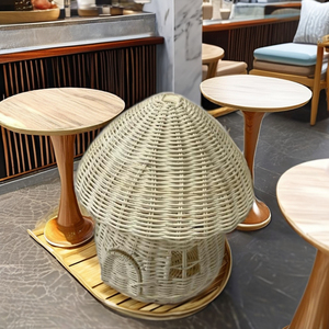 Decoración Ecológica de Ratán Blanco en Forma de Hongo para Restaurantes, Hoteles, Resorts y Oficinas - Product Image 2