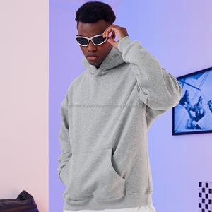 Vente en gros Sweat à capuche rembourré personnalisé unisexe Sweat à capuche long en coton épais à motif solide Sweat à capuche surdimensionné Polaire d'hiver Impression personnalisée - Product Image 2