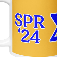 Tasse à café Sigma Gamma Rho SPR 24 pour femmes, tasse en céramique bleue et dorée, cadeau élégant, vaisselle