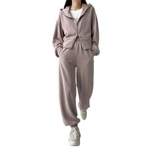 Conjunto Deportivo de Poliéster para Mujer, Personalizado OEM, de Forro Polar Sólido, Transpirable, a la Moda, para Entrenamiento y Running - Product Image 1