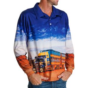 Polo de pêche UV imprimé par sublimation à séchage rapide respirant personnalisé à manches longues - Product Image 2