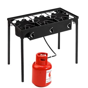 Estufa Portátil de Gas Propano para Camping, de Alta Presión, Tres Quemadores, 22500 BTU, de Hierro Fundido, para Cocinar al Aire Libre y Barbacoa - Product Image 3
