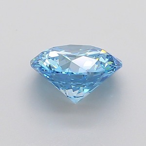 Diamant de laboratoire certifié IGI, taille ronde, couleur bleu vif fantaisie, clarté VS2, polissage excellent, pierre brute de qualité supérieure pour bague. - Product Image 2