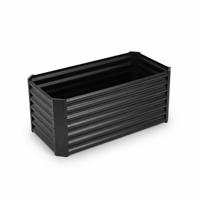 Bac à légumes rectangulaire en métal galvanisé robuste pour jardin extérieur, idéal pour les légumes dans la ferme ou le jardin GB001