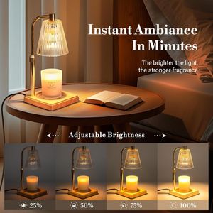 Regali di Natale e Compleanno per Donne, Mamma, Sorella, Amica: Lampada Scaldacera con Timer e Candele in Barattolo per l'Inaugurazione della Casa - Product Image 3