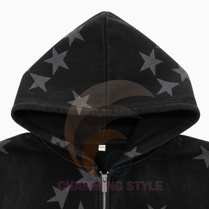 Sudadera con Capucha para Hombre, Estilo Americano, Corte Regular, 100% Algodón, Logotipo Frontal, Casual, Secado Rápido, Talla Grande, Lavada, para Otoño e Invierno - Product Image 3
