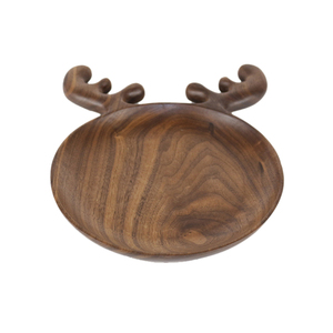 Plateau de service créatif en bois de cerf écologique, plateau de rangement pour collations et fruits, décoration de table nordique en noyer, plateaux en bois - Product Image 4