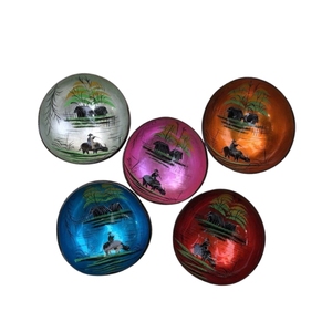 Ensemble de bols en noix de coco écologiques personnalisés de haute qualité, artisanaux, en nacre, style vietnamien, pour fête - Product Image 2