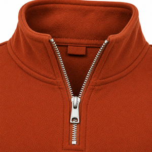 WARPRO INDUSTRY Mens 1/4 Zipper Knit Pullover Sweater Stand Collar Long Sleeve Regular <b>Fit</b> Minimalist Solid Color Casual - Product Image 4