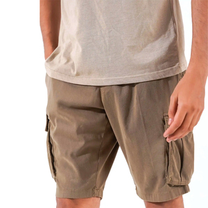 Shorts de jogging mi-longs personnalisables pour hommes, en polyester/coton tricoté, écologiques, style streetwear, taille mi-haute avec cordon de serrage, couleur unie - Product Image 5