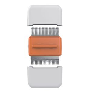 หวีกรูมมิ่งสำหรับเดินทางแบบ 2-in-1 ยี่ห้อ Zipocket ทำจากสแตนเลส พร้อมหวีสำหรับขนซับในสำหรับสัตว์เลี้ยง - Product Image 1