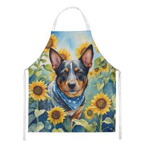 Australian Cattle Dog Sunflowers Adult Unisex Large Multicolor Kitchen <b>Apron</b> for Cooking Baking <b>Gardening</b> Crafts - Product Image 1