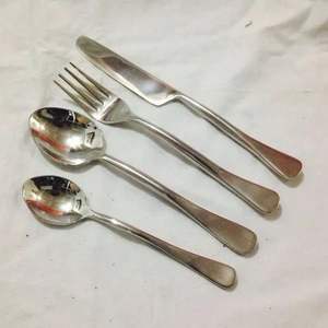 Juego de Cubiertos de Acero Inoxidable con Mango de Ratán, 5 Piezas, Estilo Rústico, Apto para Lavavajillas, Duradero, para Hoteles y Restaurantes - Product Image 6