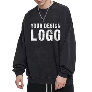 Sudadera informal básica lavada para hombre, de algodón de alta calidad 420g, estilo Fried Snowflake, holgada, con capucha - Product Image 2